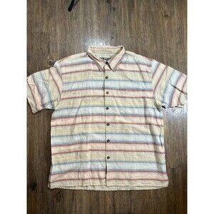 The Territory Ahead Aztec Striped Linen Cotton Men’s XXL Button Shirt